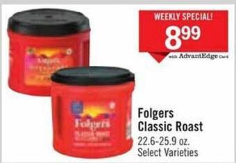 Price Chopper Folgers classic roast offer