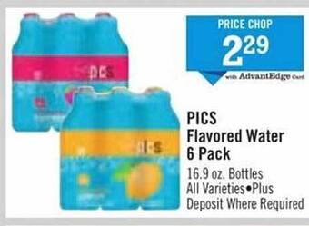 Price Chopper Pics flavored water 6 pack offer