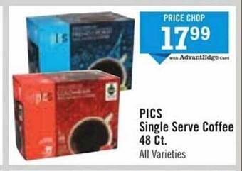 Price Chopper Pics single serve coffee 48 ct. offer