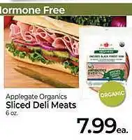 Sliced dell meats applegate organics