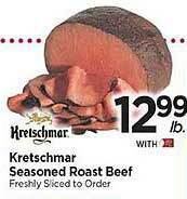 Tops Kretschmar seasoned roast beef offer
