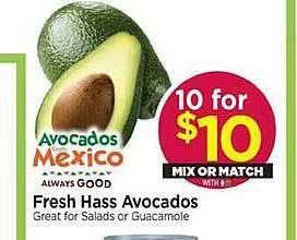 Tops Fresh hass avocados offer