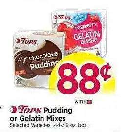 Tops Tops pudding or gelatin mixes offer