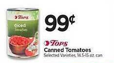 Tops Tops canned tomatoes offer
