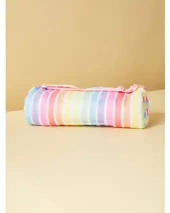 Home Goods 50x60 kids rainbow striped picnic mat offer