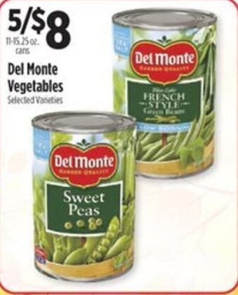 Pioneer Supermarkets Del Monte Vegetables offer