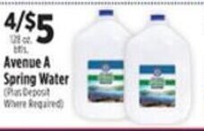 Pioneer Supermarkets Avenue A Spring Water offer