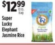 Pioneer Supermarkets Super Lucky Elephant Jasmine Rice offer
