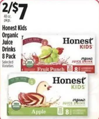 Pioneer Supermarkets Honest Kids Organic Juice Drinks 8 Pack offer