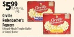 Pioneer Supermarkets Orville Redenbacher's Popcorn offer