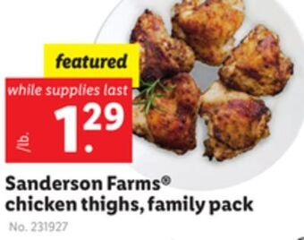 Lidl Sanderson farms® chicken thighs, family pack offer
