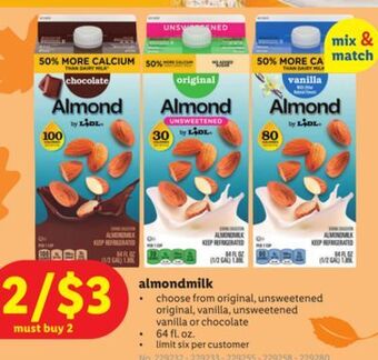 Lidl Almondmilk offer