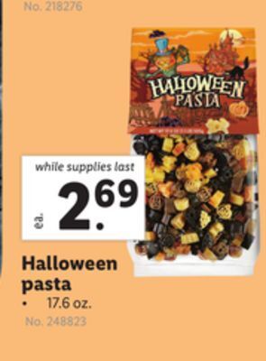 Lidl Halloween pasta offer