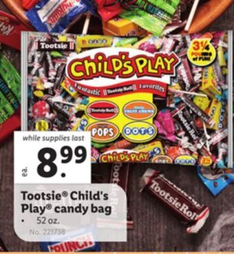 Lidl Tootsie® child's play® candy bag offer