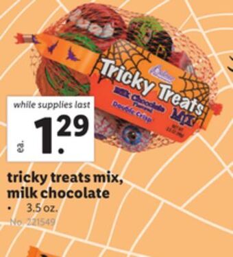 Lidl Tricky treats mix, milk chocolate offer