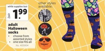 Lidl Adult halloween socks offer