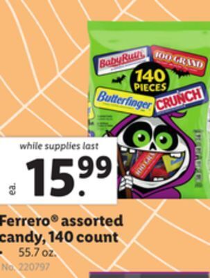 Lidl Ferrero® assorted candy, 140 count offer