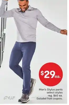 JC Penney Men's stylus pants offer