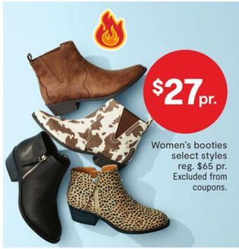 JC Penney Women's booties offer