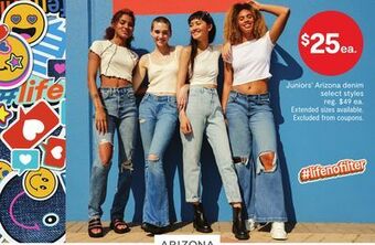JC Penney Juniors' arizona denim offer