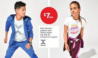 JC Penney Kids' xersion graphic tees offer