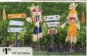 Dollar Tree Fall yard stakes offer