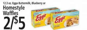 FoodFair Eggo buttermilk blueberry or homestyle waffles offer