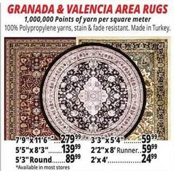 Ocean State Job Lot Granada & valencia area rugs offer