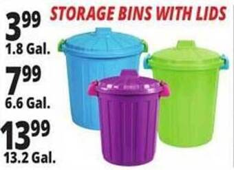 Ocean State Job Lot Storage bins with lids offer