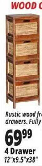 Ocean State Job Lot 4 drawer offer