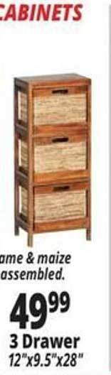 Ocean State Job Lot 3 drawer offer