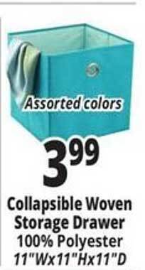 Ocean State Job Lot Collapsible woven storage drawer offer