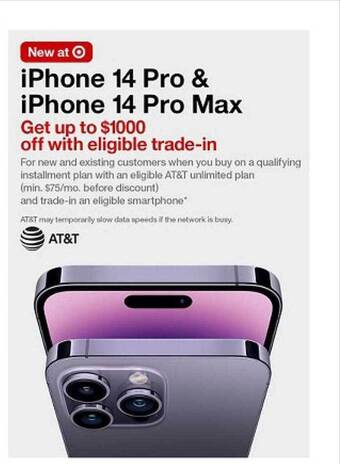 Target Iphone 14 pro & iphone 14 pro max offer