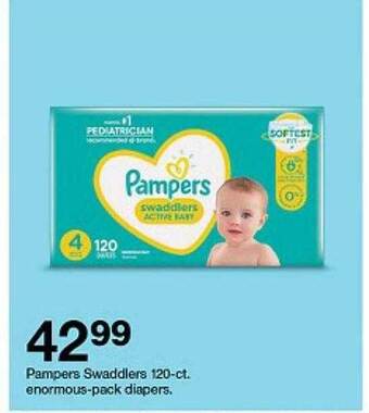 Target Pampers swaddlers enormous-pack diapers offer