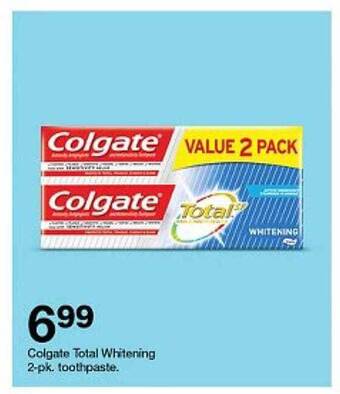 Target Colgate total whitening toothpaste offer