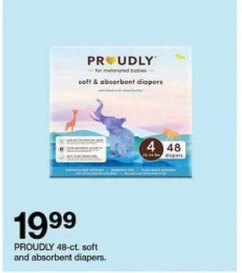 Target Proudly soft and absorbent diapers offer
