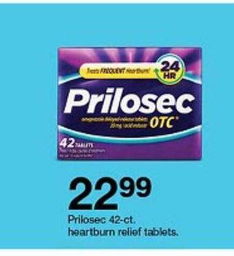 Target Prilosec heartburn relief tablets offer