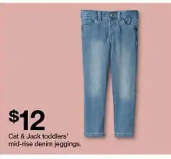 Target Cat & jack toddlers mid-rise denim joggings offer