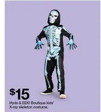 Target Hyde & eek! boutique kids' x-ray skeleton costume offer