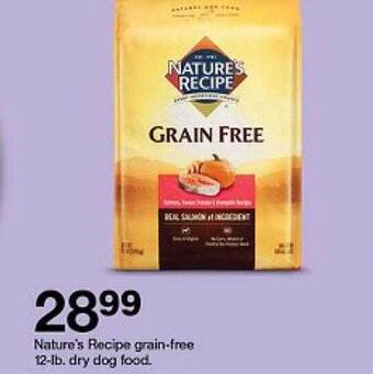 Target Nature's recipe grain-free dry dog food offer