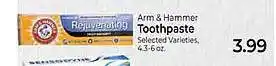 Roche Bros Arm & hammer toothpaste offer