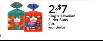 Publix King's hawaiian slider buns offer