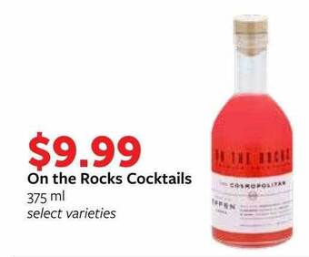 Fareway On the rocks cocktails offer