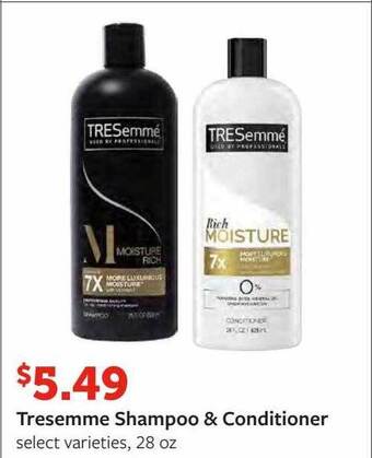 Fareway Tresemmé shampoo & conditioner offer