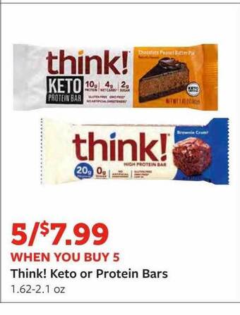 Fareway Think! keto or protein bars offer