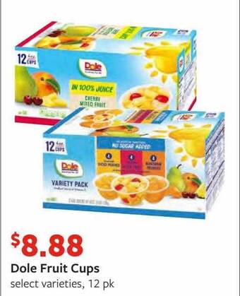 Fareway Dole fruit cups offer