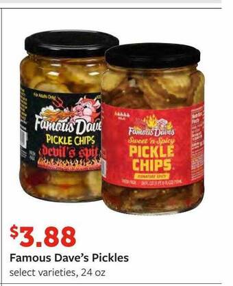 Fareway Famous dave's pickles offer