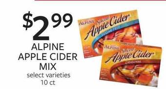 Fareway Alpine apple cider mix offer