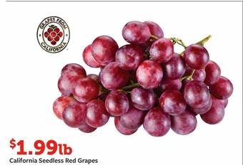 Fareway California seedless red grapes offer