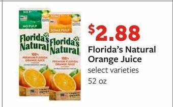 Fareway Florida's natural orange juice offer